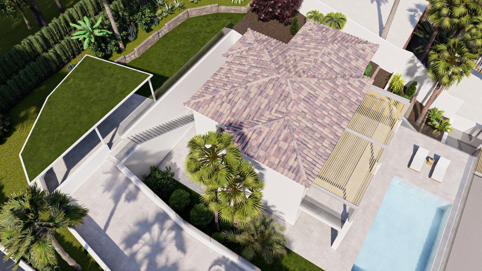 Exterior view in villa for sale in Altea