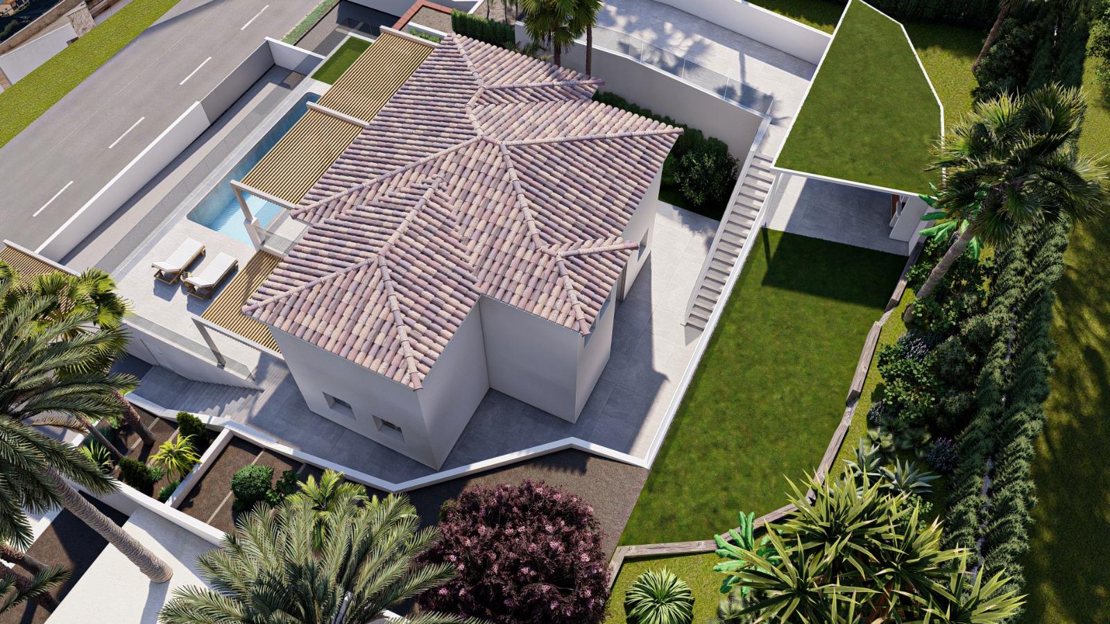 Master bedroom in villa for sale in Altea