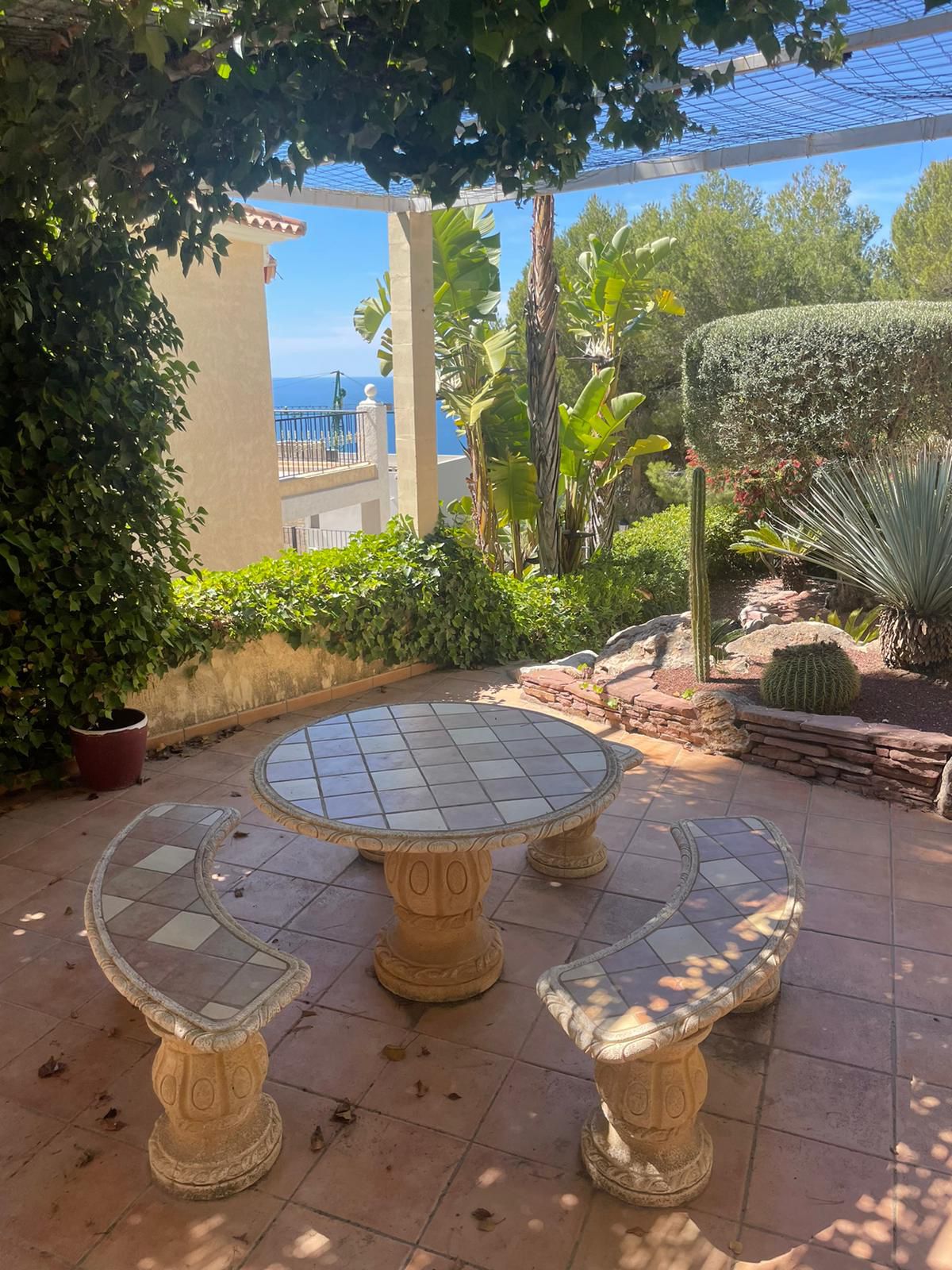 Pool area in villa for sale in Altea
