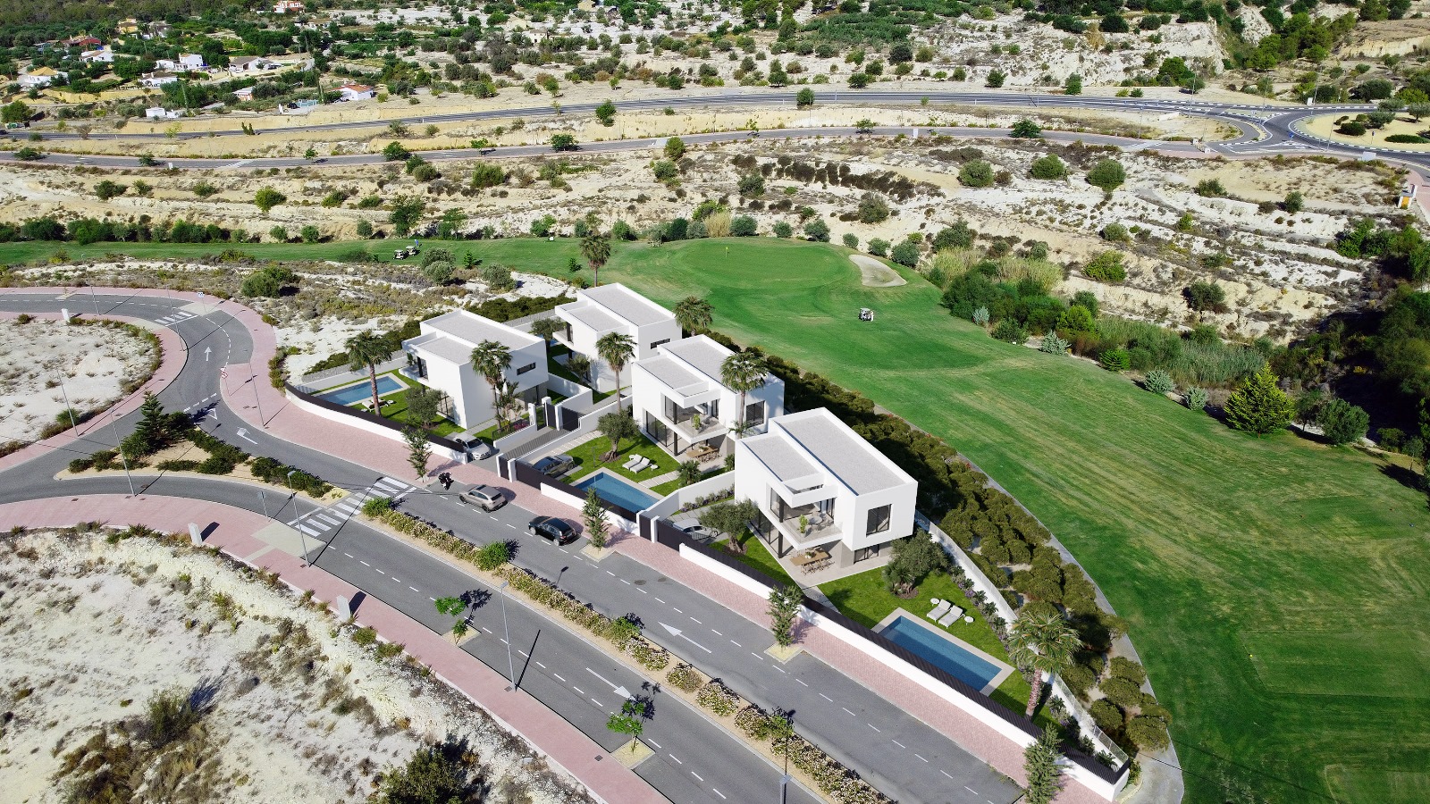 Located in the charming town of Finestrat, this exclusive collection of four independent homes offer