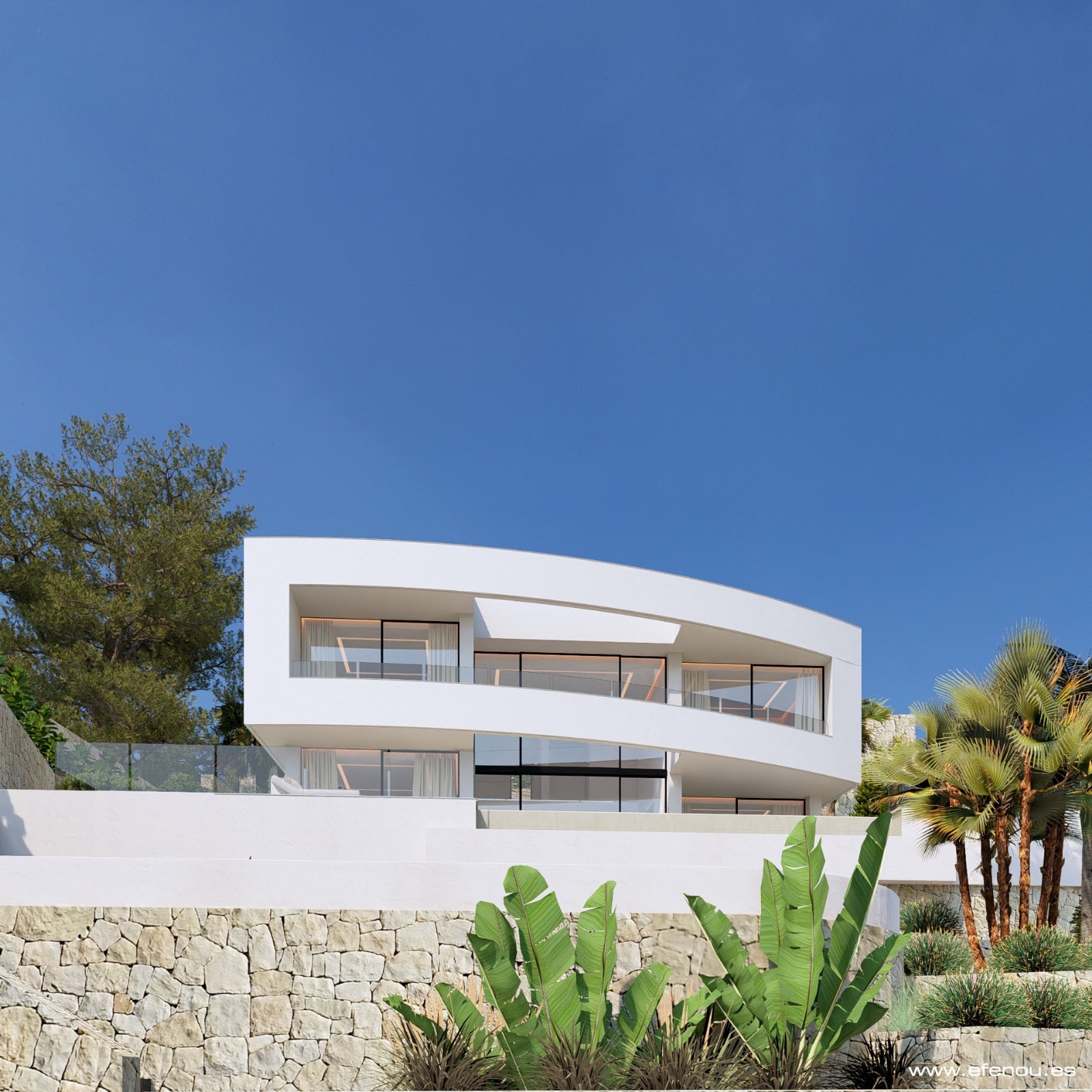 Exterior view in villa for sale in Calpe
