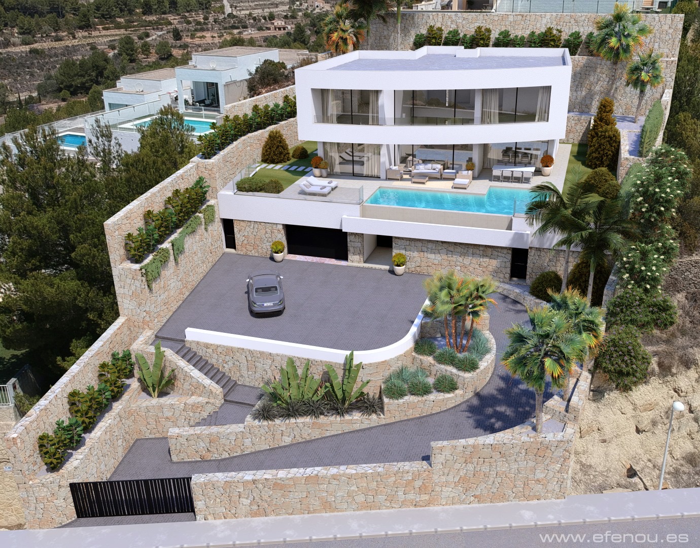 Living room in villa for sale in Calpe