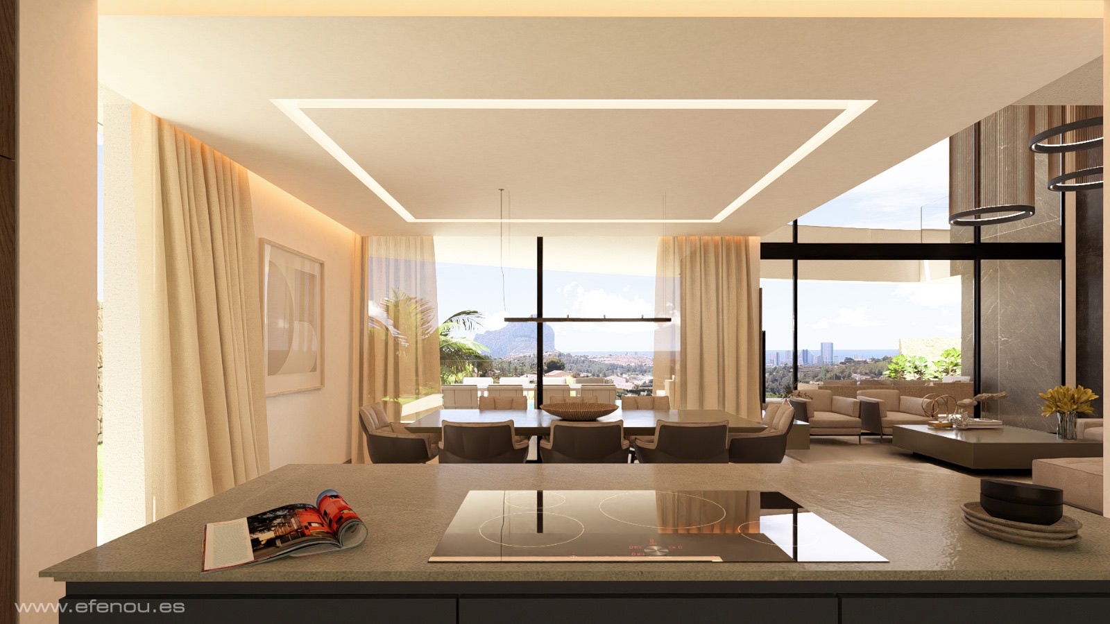 Terrace in villa for sale in Calpe