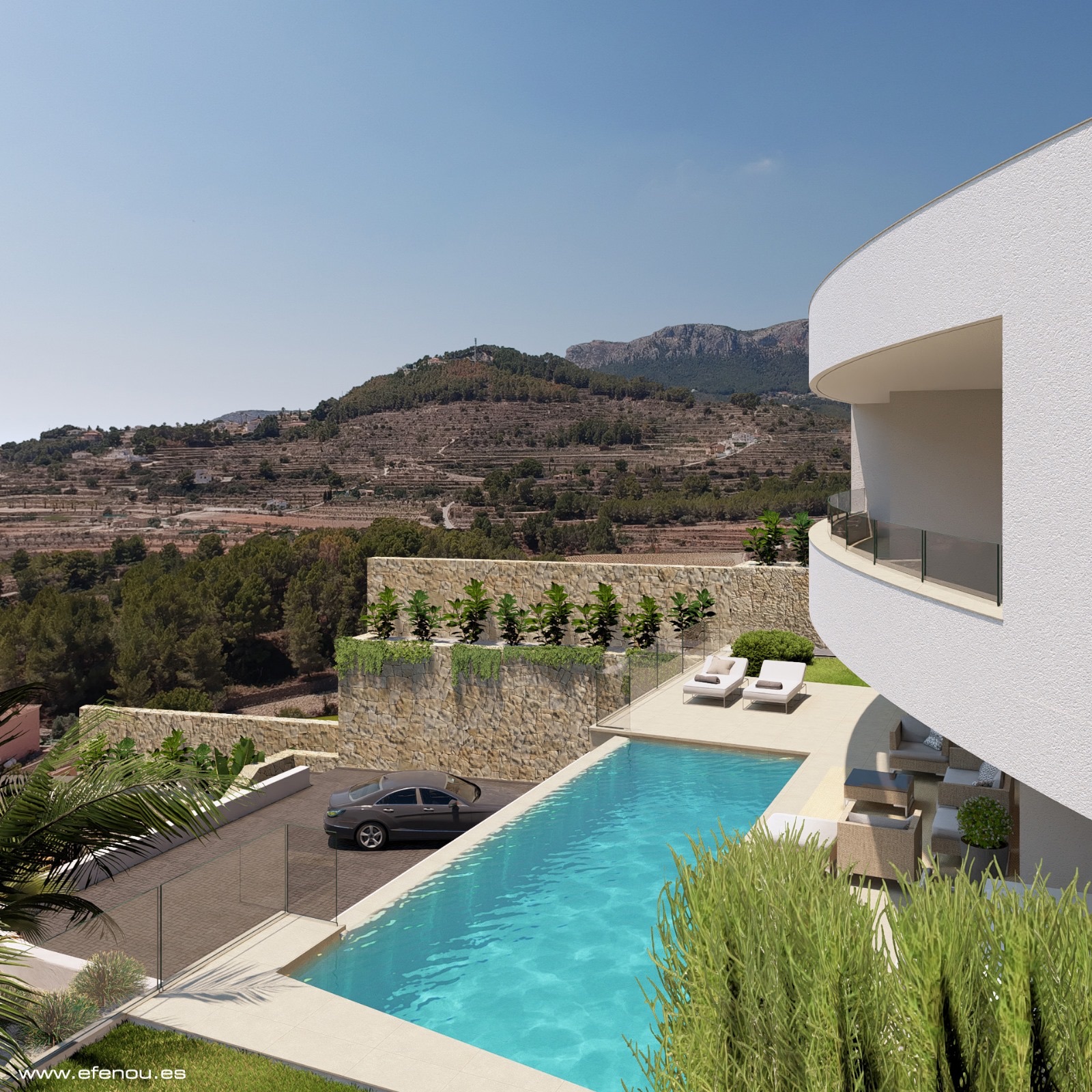 Garden in villa for sale in Calpe