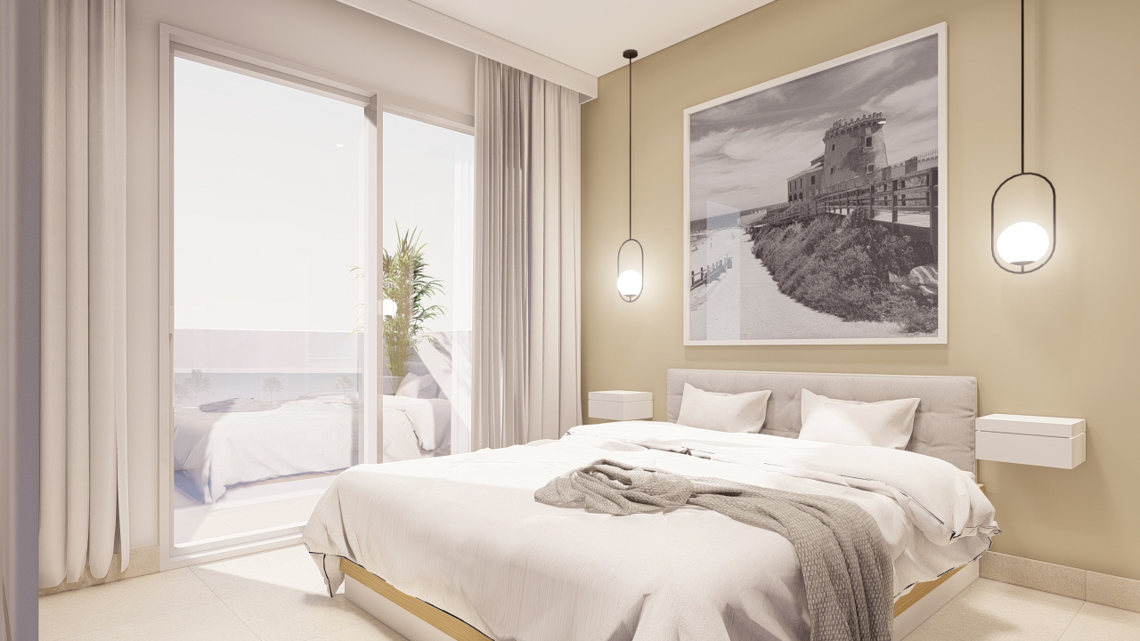 Living room in penthouse for sale in Pilar de la Horadada