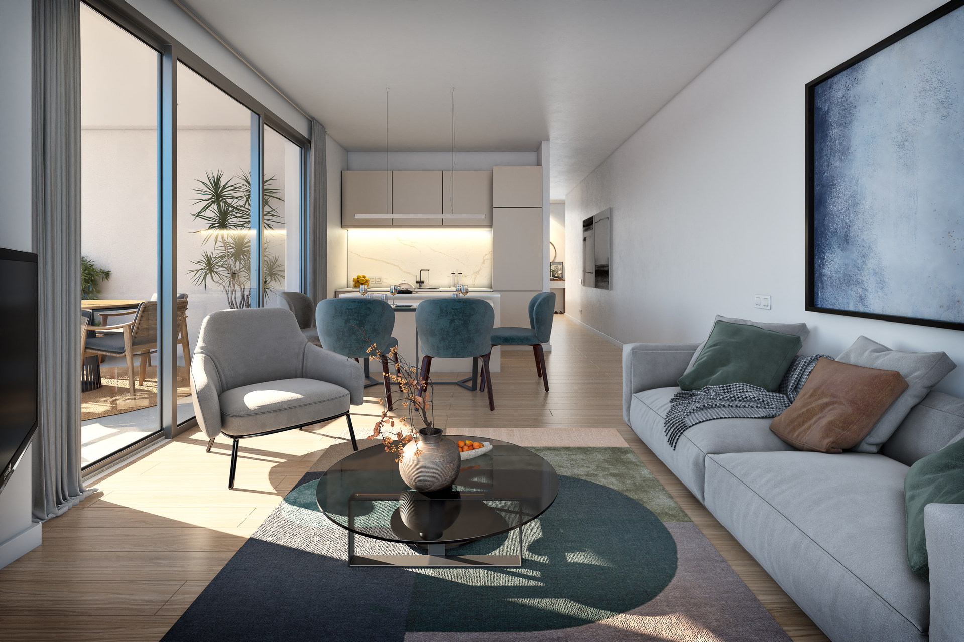 Pool area in penthouse for sale in La Vila Joiosa