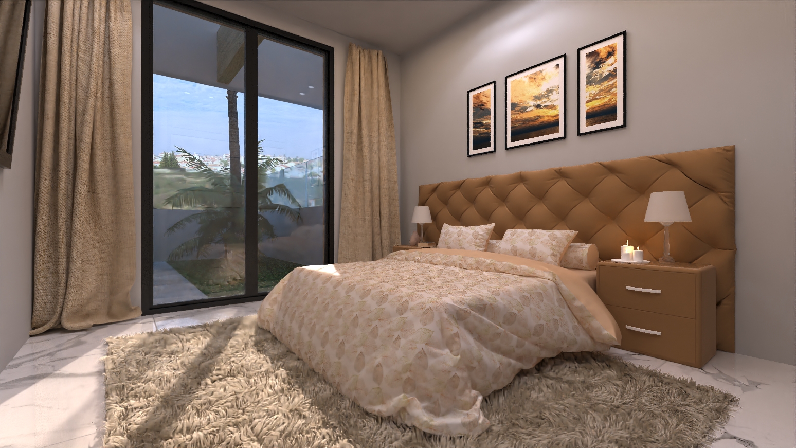 Master bedroom in villa for sale in Ciudad Quesada