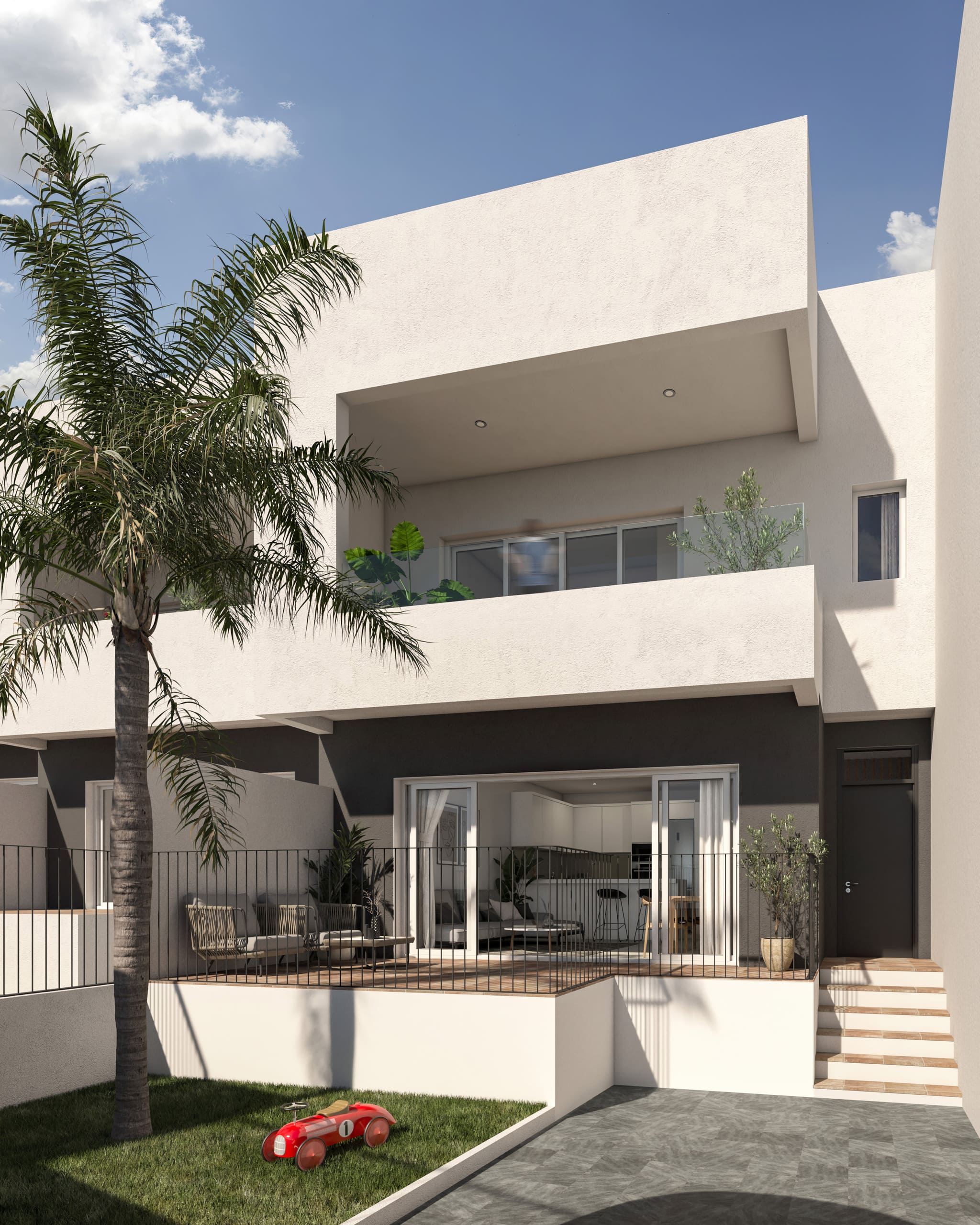 Pool area in terraced for sale in Monforte del Cid