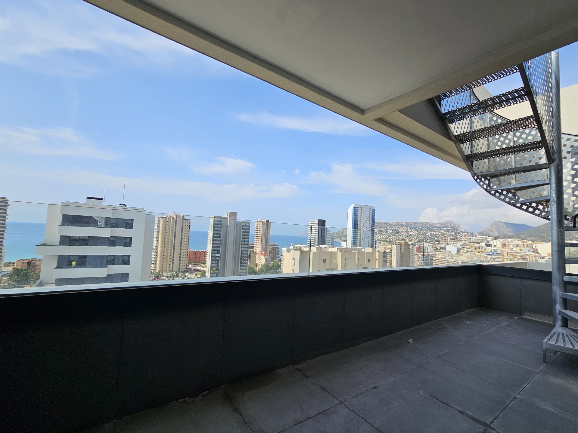 Pool area in penthouse for sale in Calpe