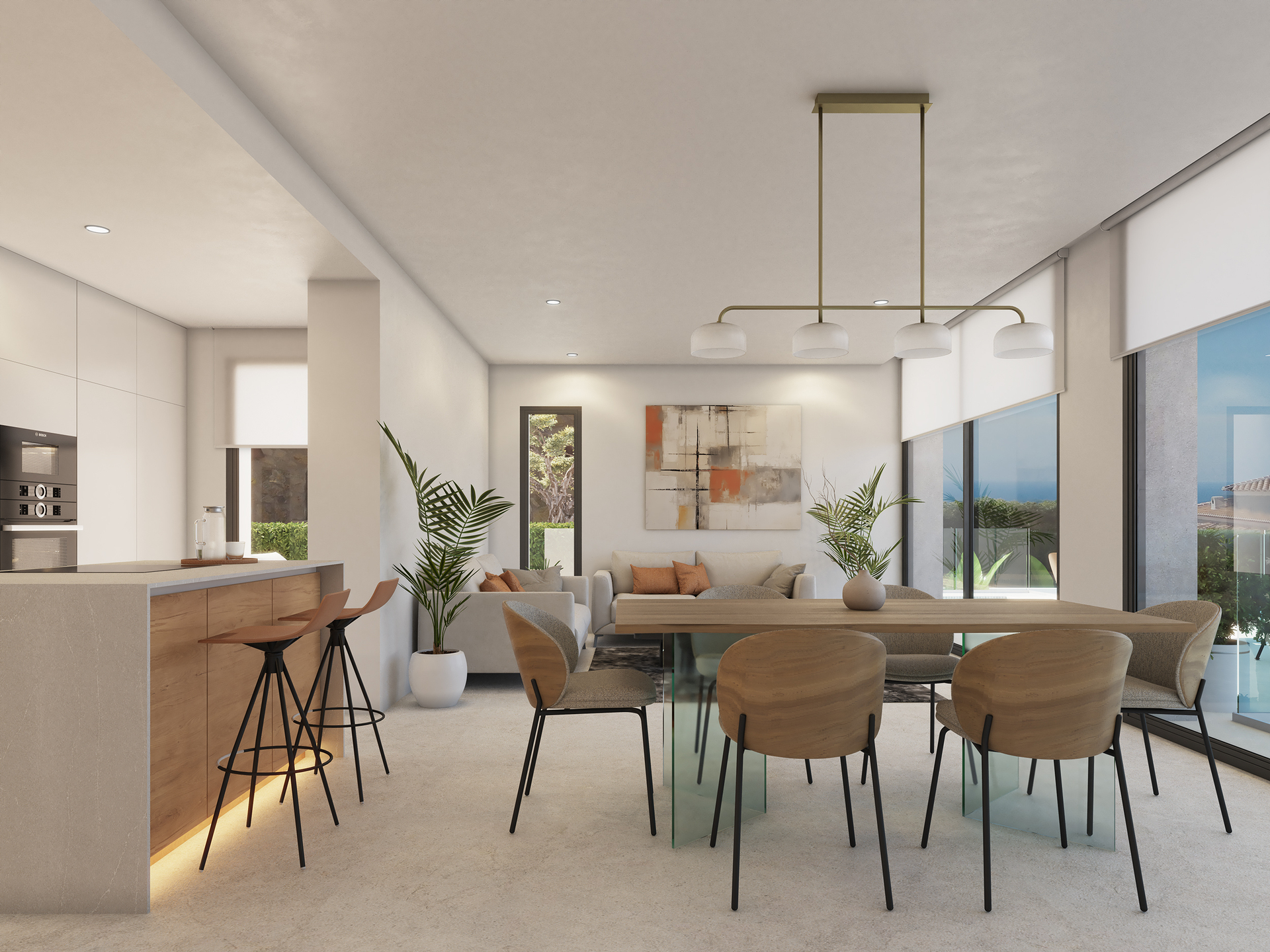 Living room in villa for sale in Cumbre del Sol