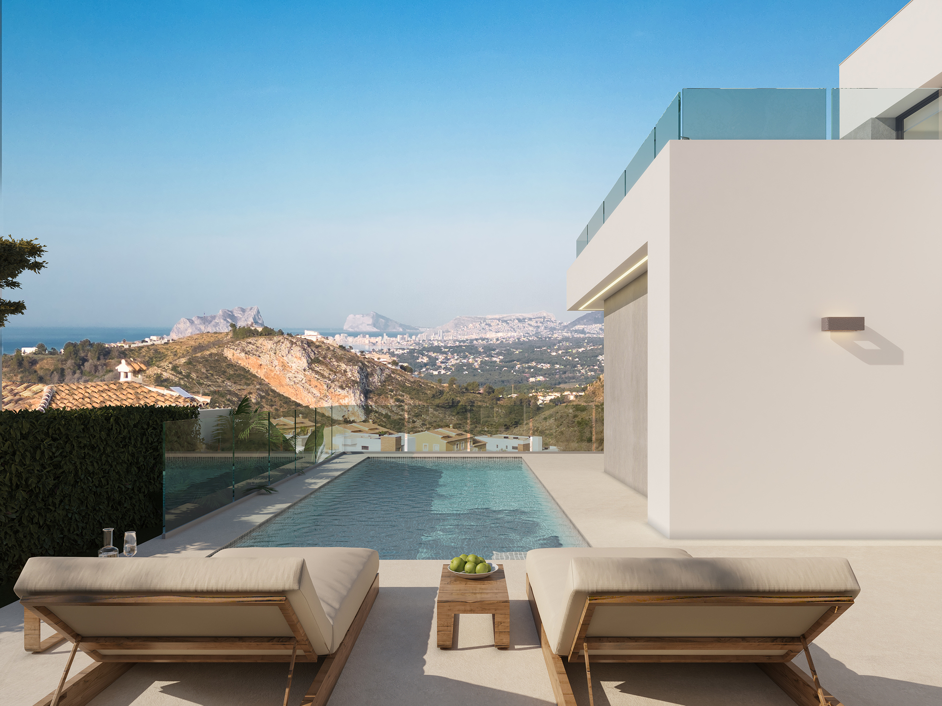 Pool area in villa for sale in Cumbre del Sol