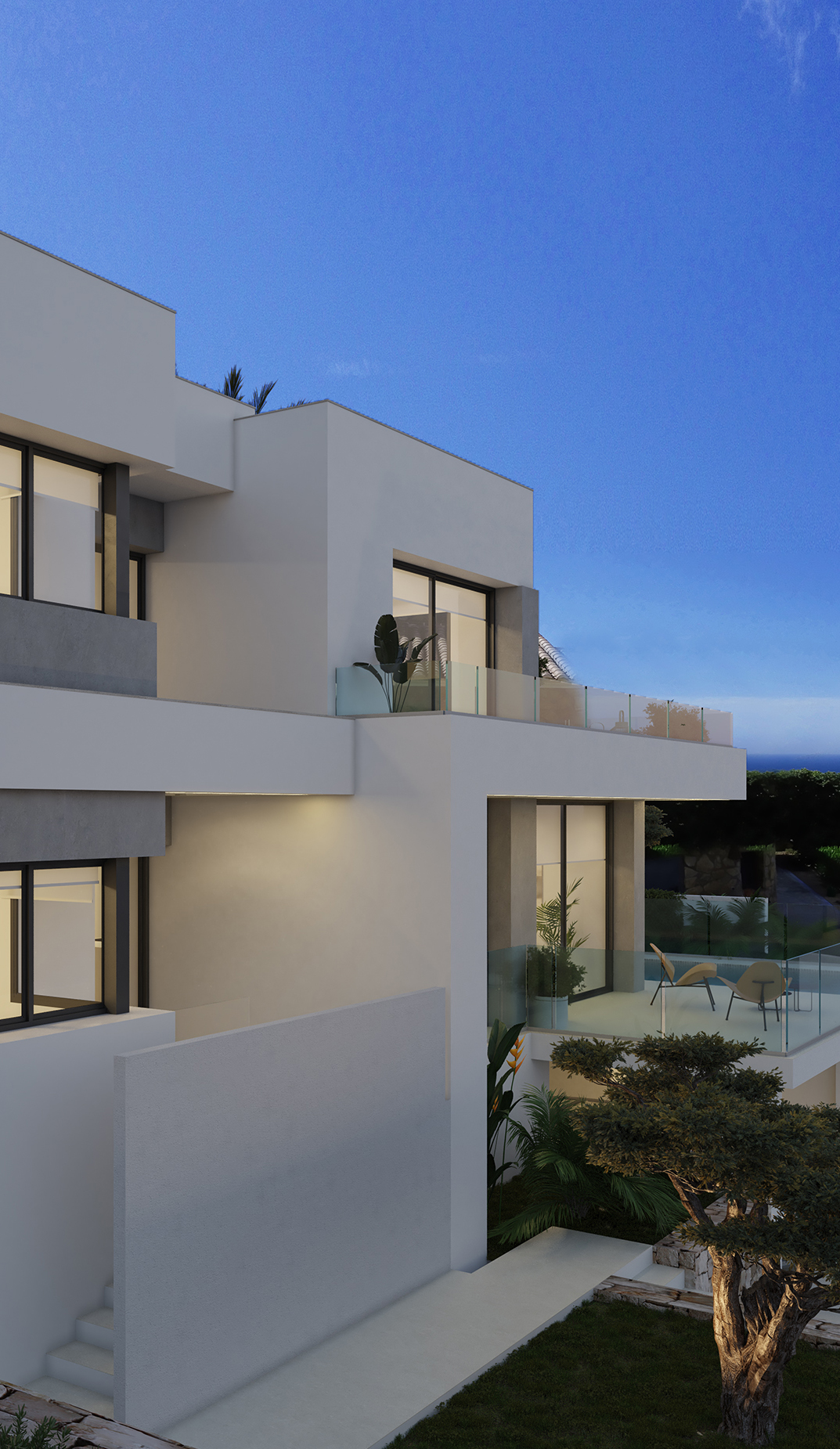 Pool area in villa for sale in Benitachell