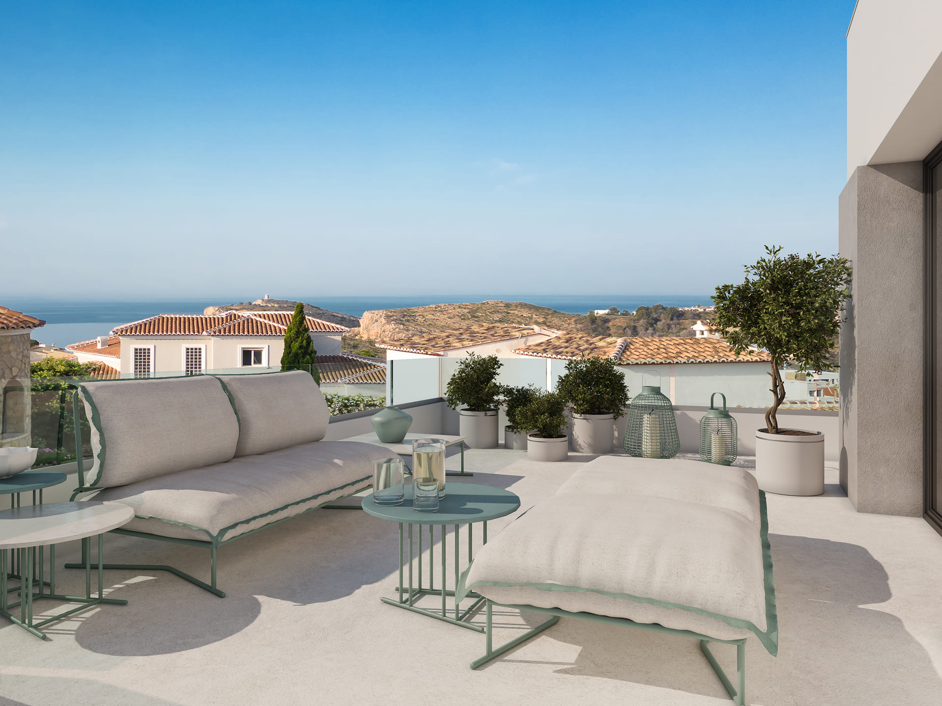 Living room in villa for sale in Benitachell
