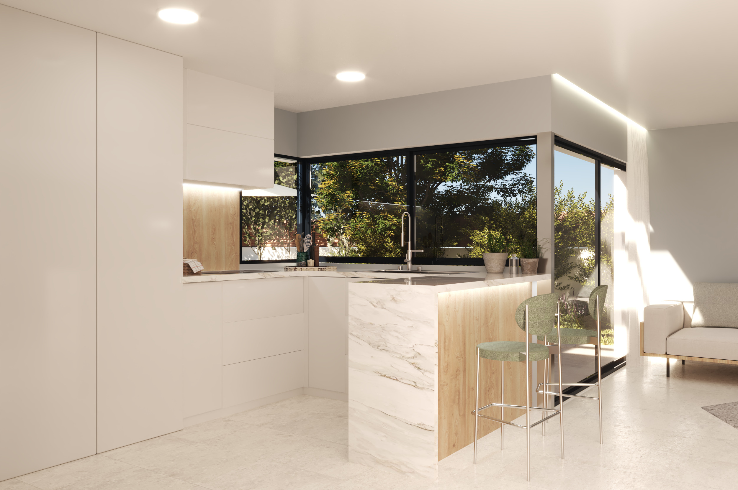 Master bedroom in terraced for sale in Alfaz del Pi