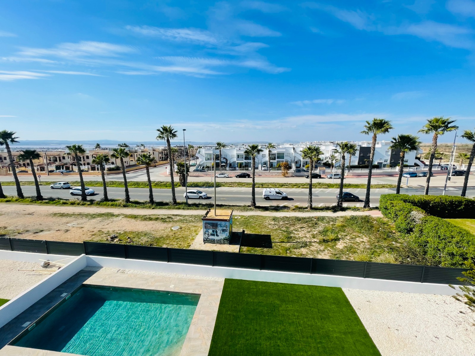 Pool area in villa for sale in Torrevieja