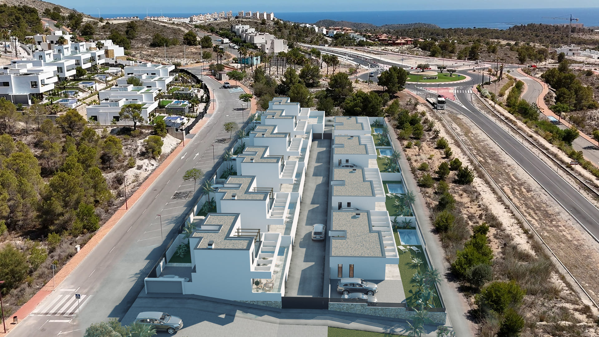 Exterior view in villa for sale in Finestrat