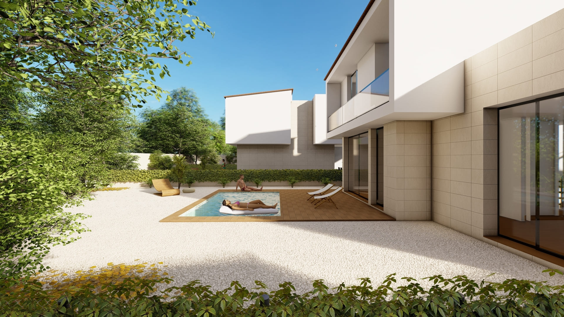 Pool area in villa for sale in La Nucía