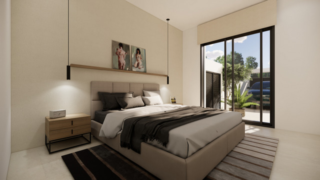 Master bedroom in terraced for sale in San Fulgencio