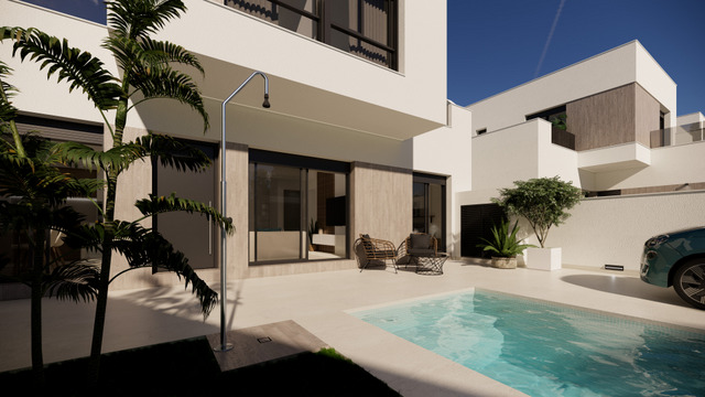 Dining area in terraced for sale in San Fulgencio