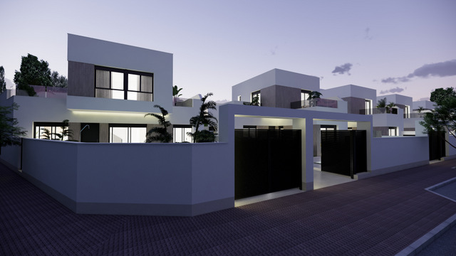 Pool area in terraced for sale in San Fulgencio