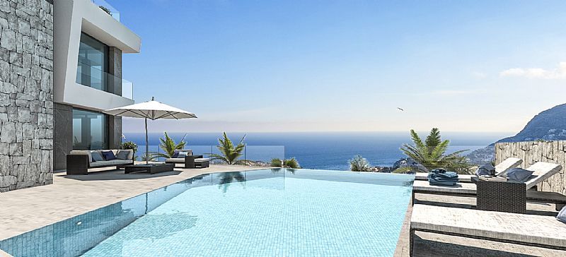 Garden in villa for sale in Calpe