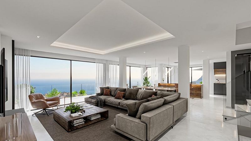 Living room in villa for sale in Calpe