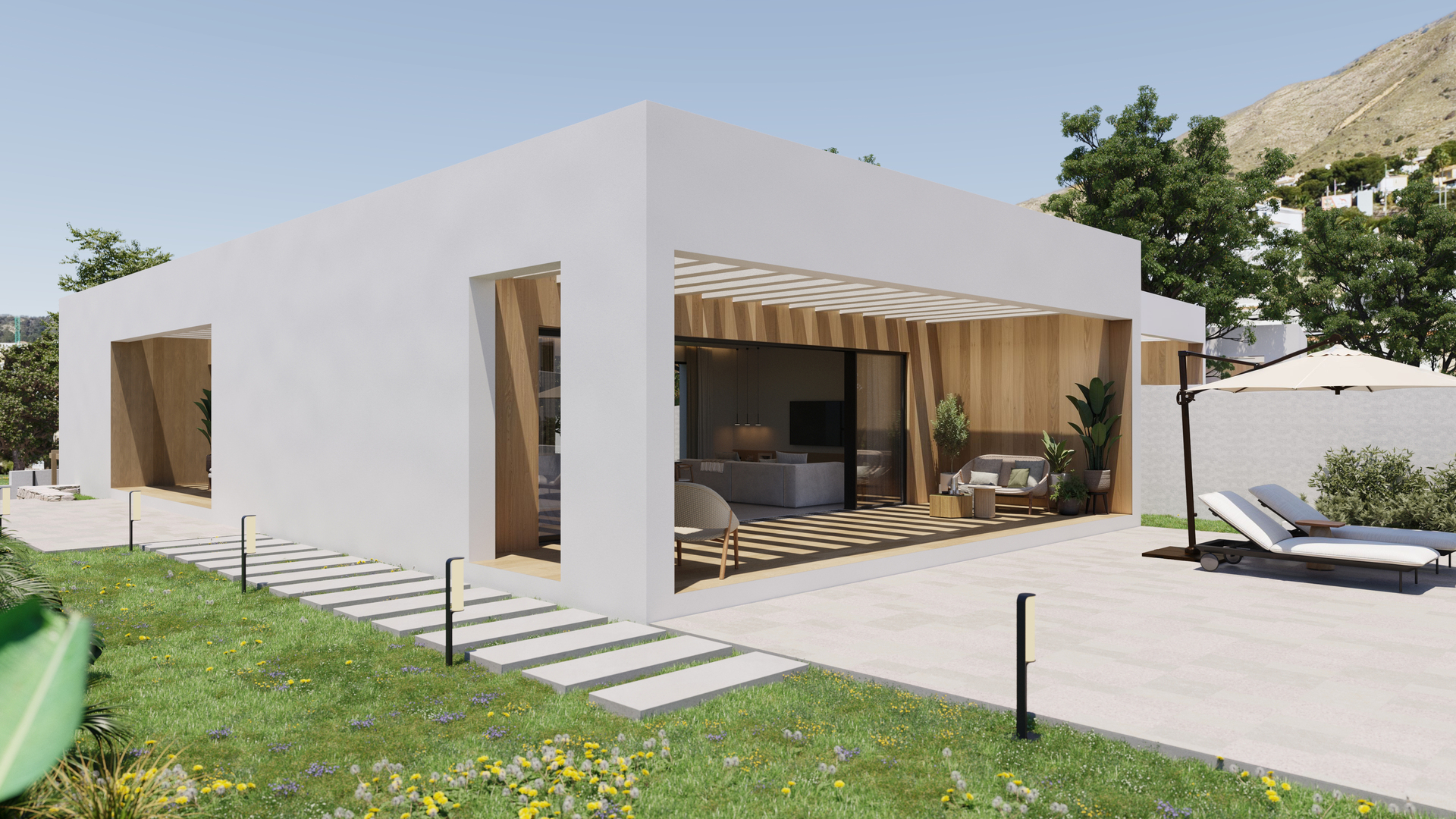 Terrace in villa for sale in Finestrat