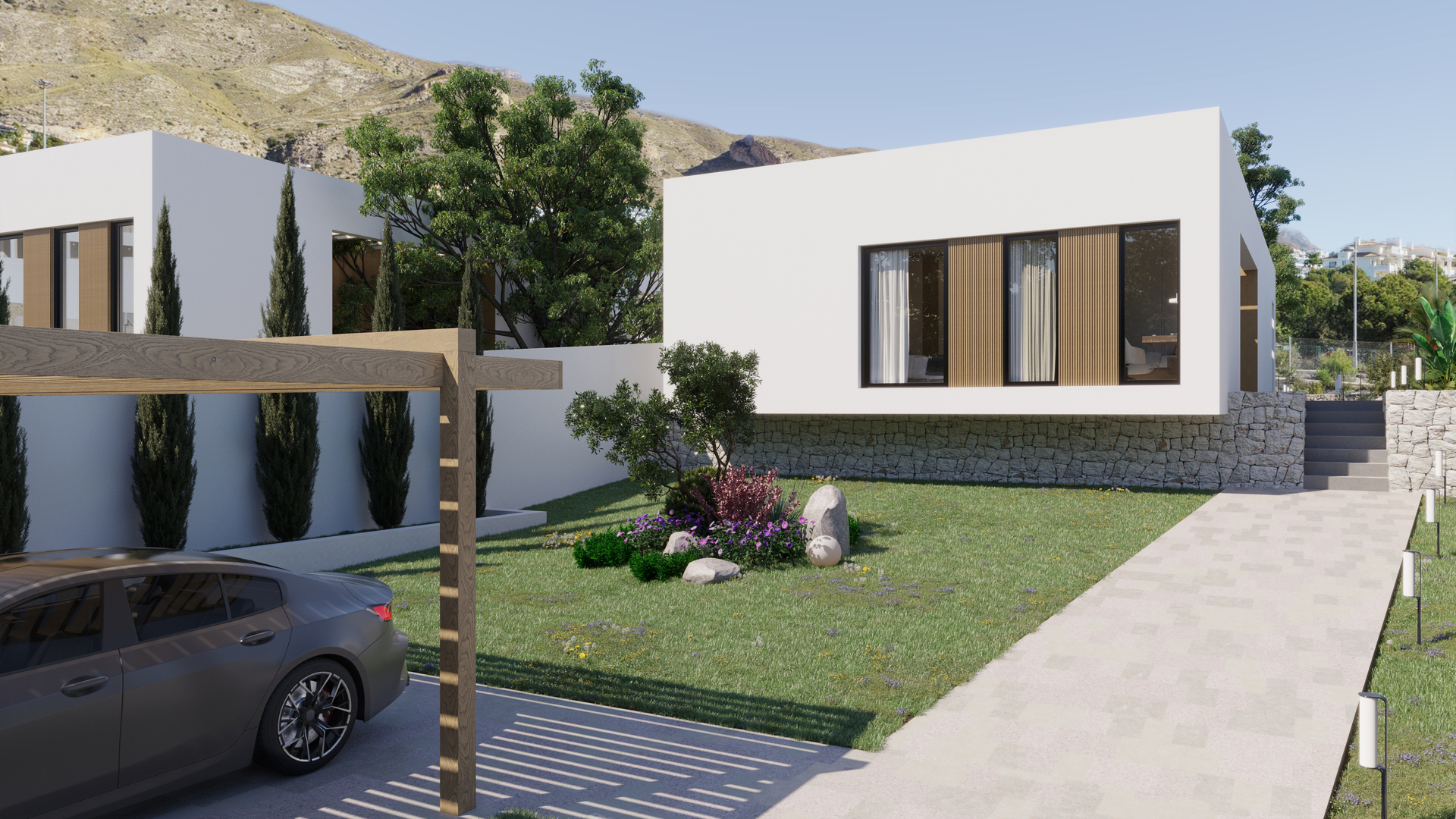 Exterior view in villa for sale in Finestrat