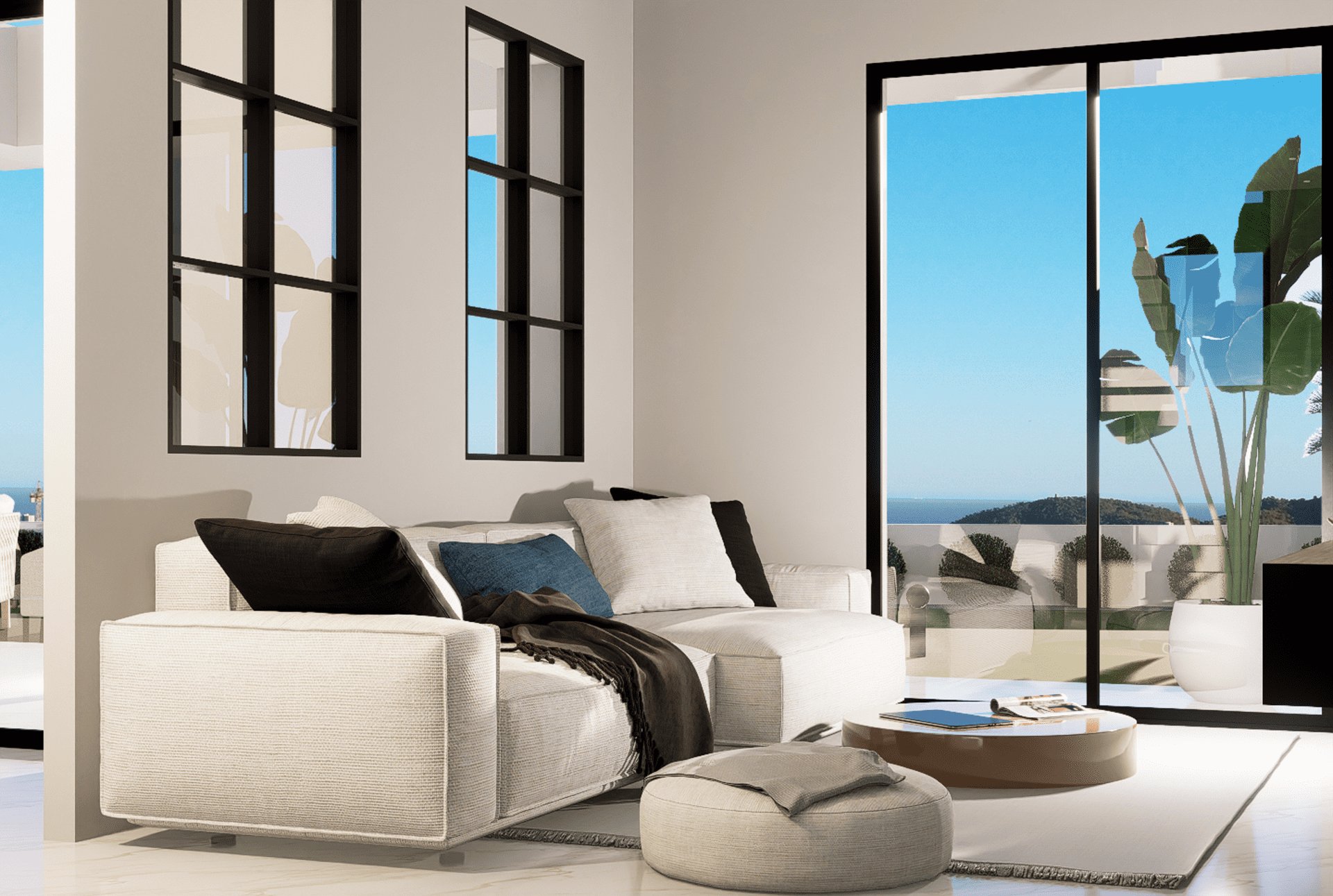 Master bedroom in villa for sale in Finestrat