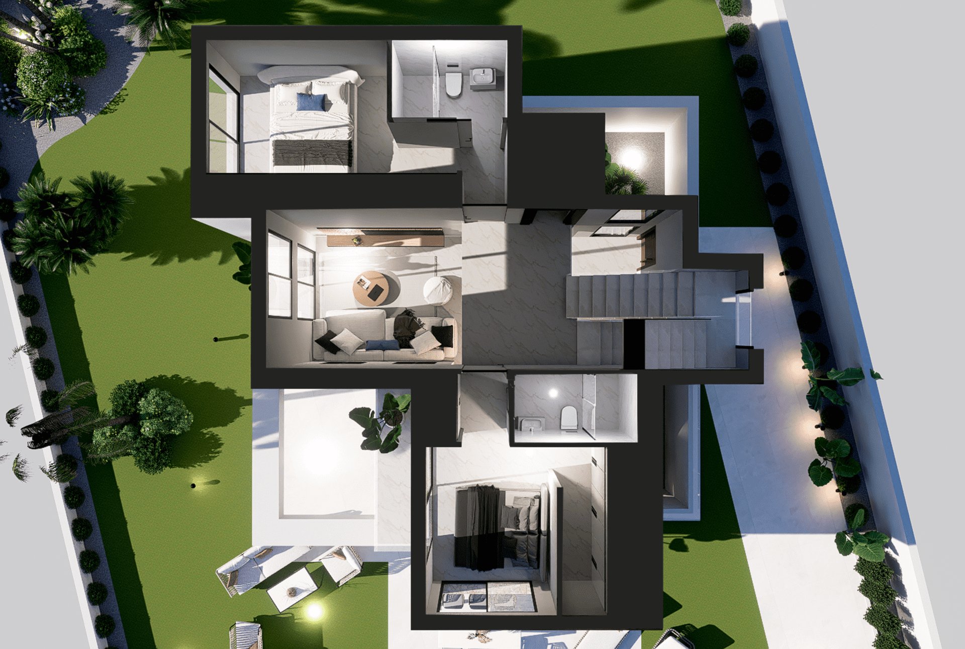Living room in villa for sale in Finestrat