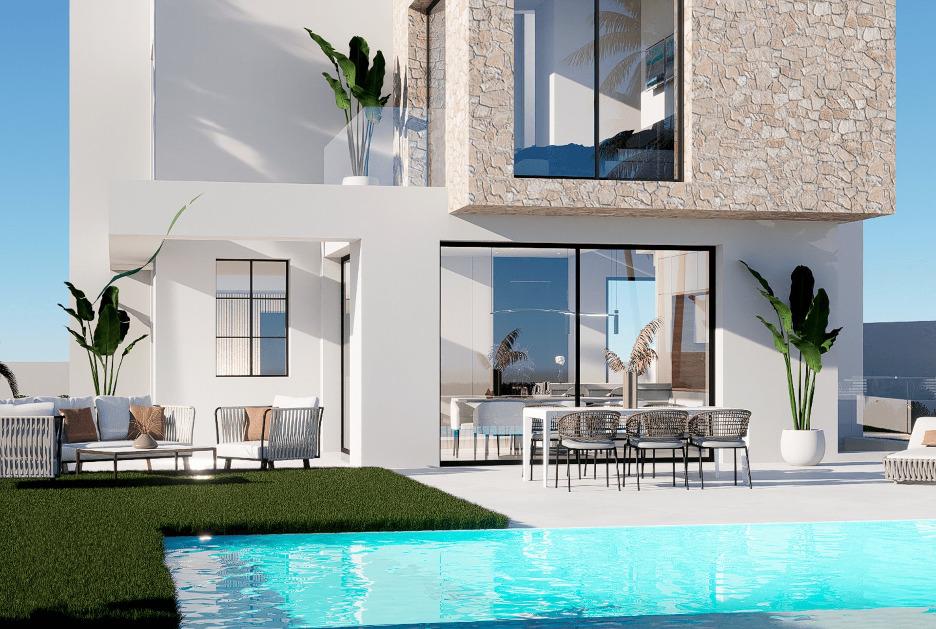 Terrace in villa for sale in Finestrat