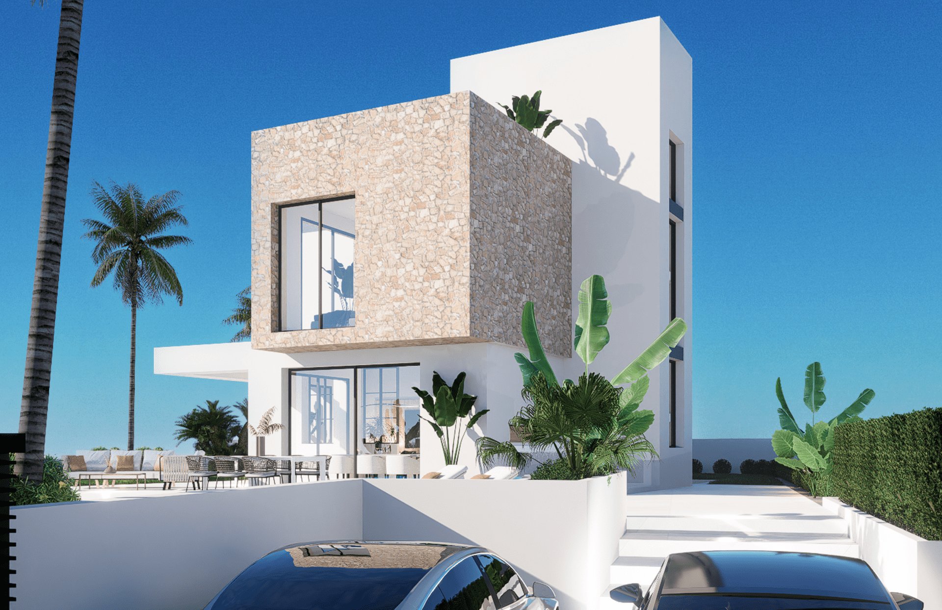 Terrace in villa for sale in Finestrat