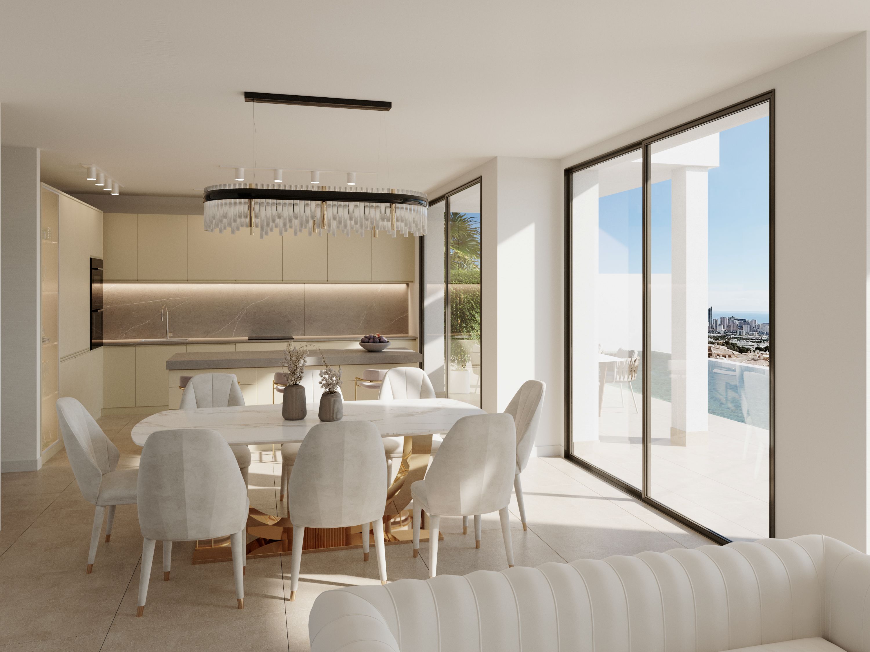Terrace in villa for sale in Finestrat