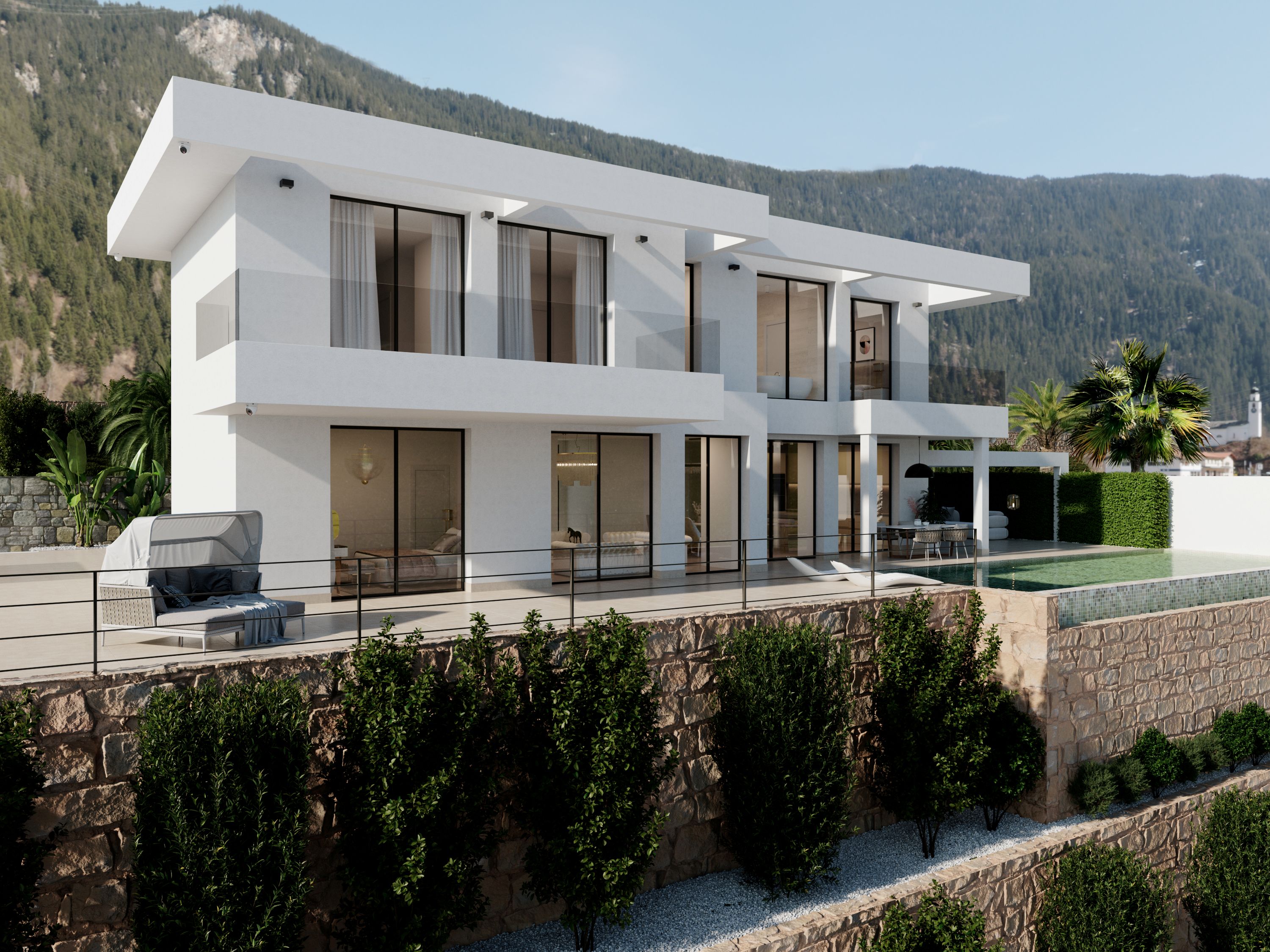 Terrace in villa for sale in Finestrat