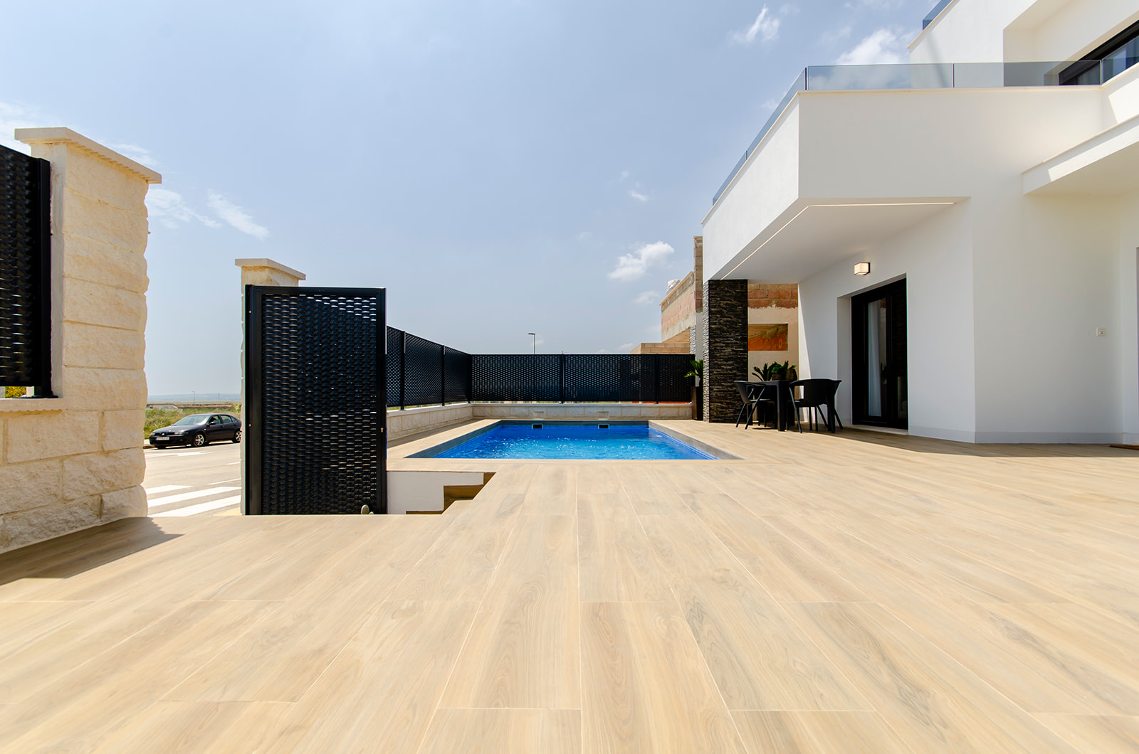 Pool area in villa for sale in Orihuela Costa