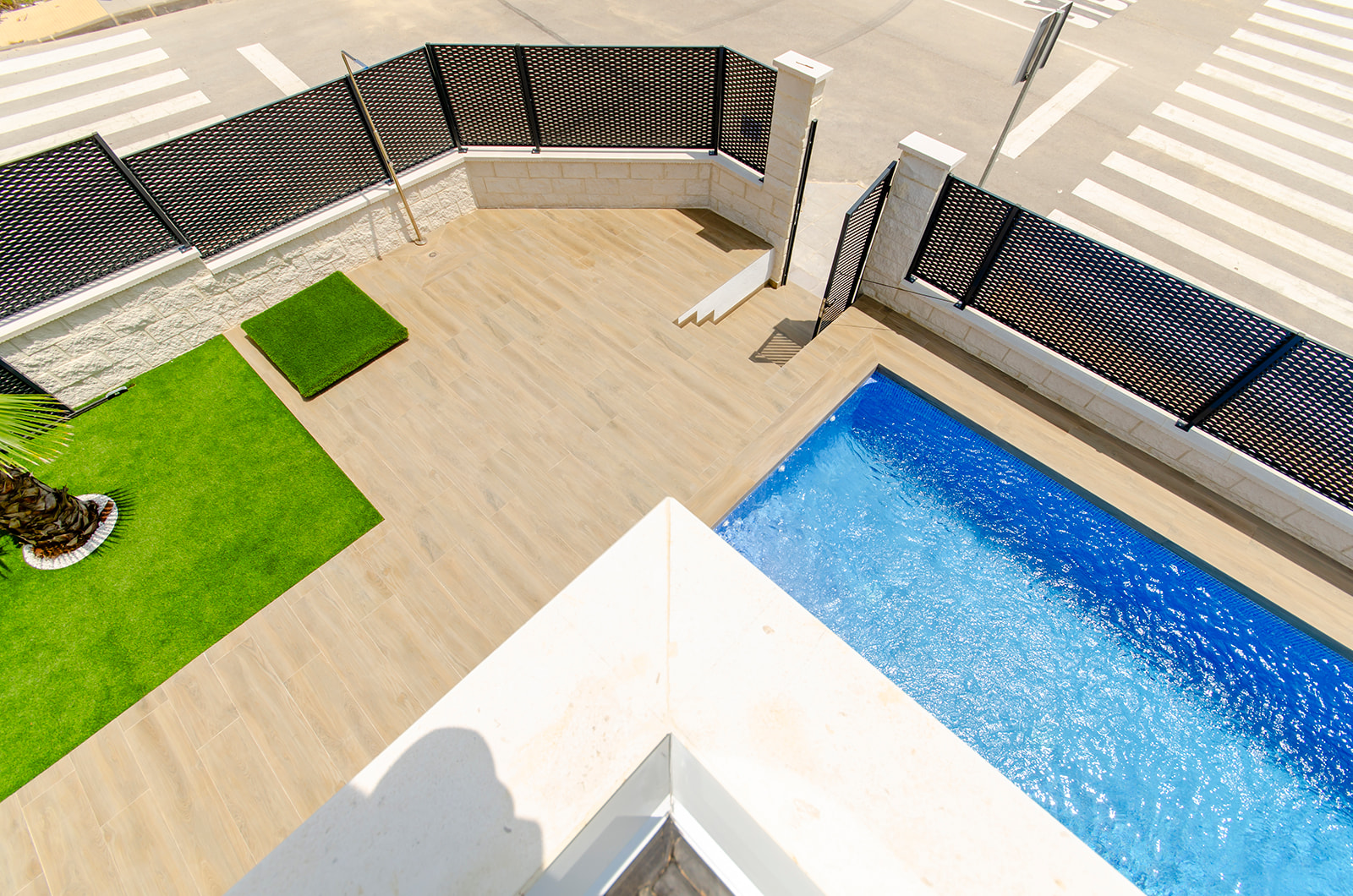 Pool area in villa for sale in Orihuela Costa