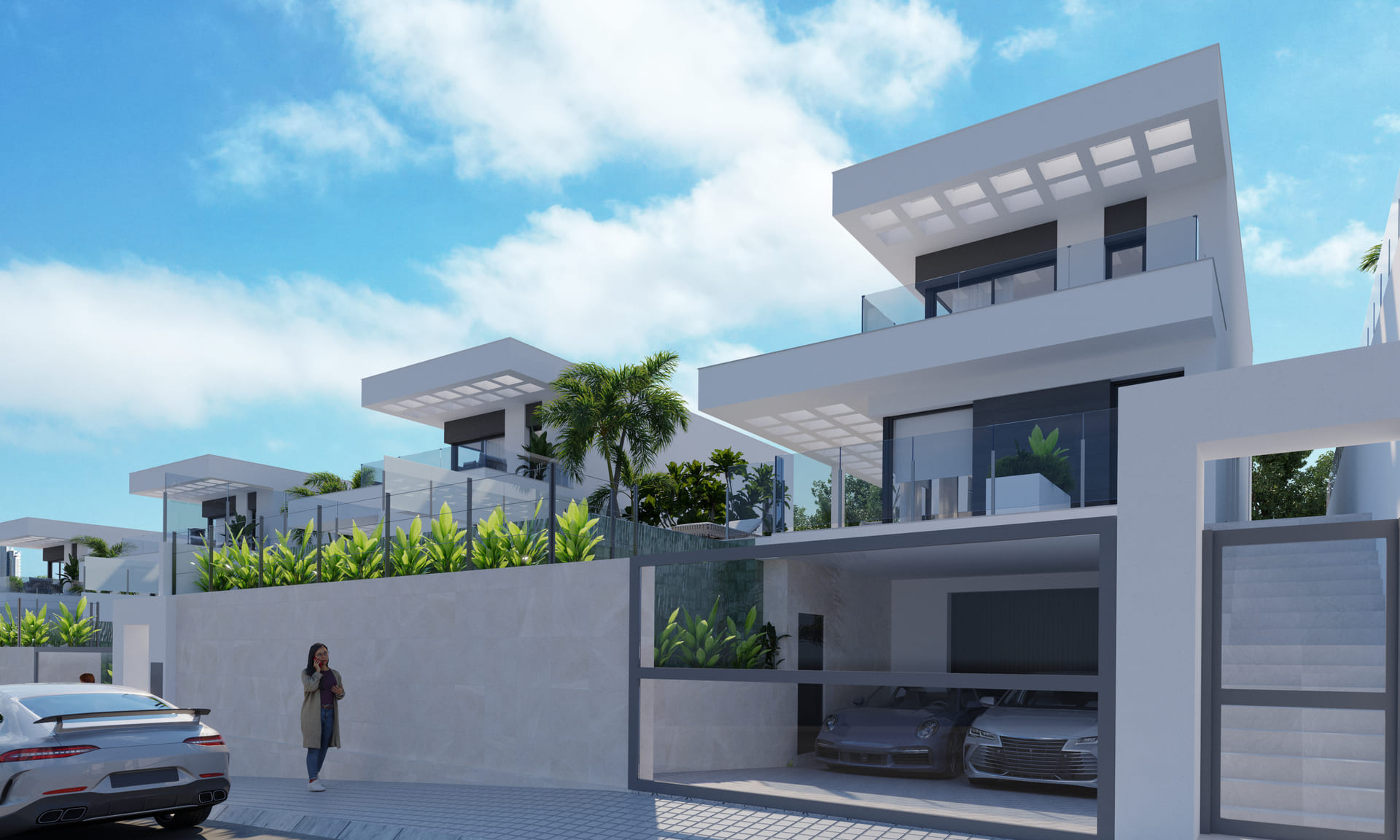 Exterior view in villa for sale in Finestrat