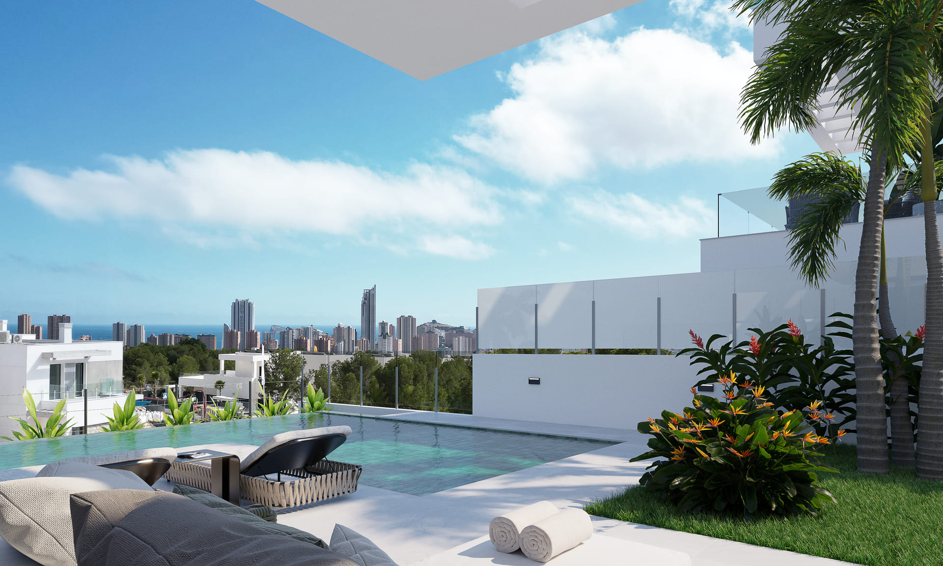 Living room in villa for sale in Finestrat