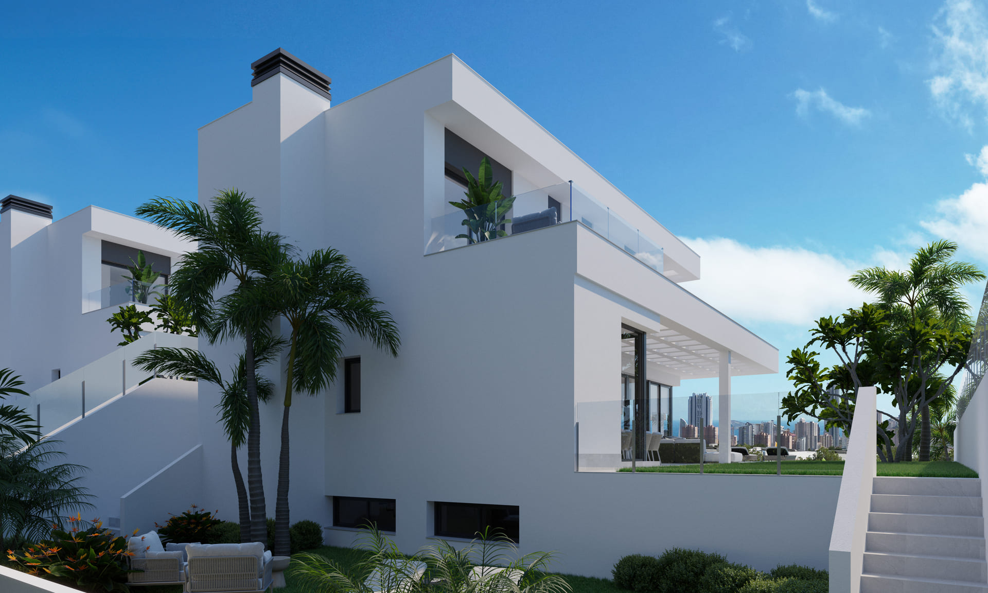 Master bedroom in villa for sale in Finestrat