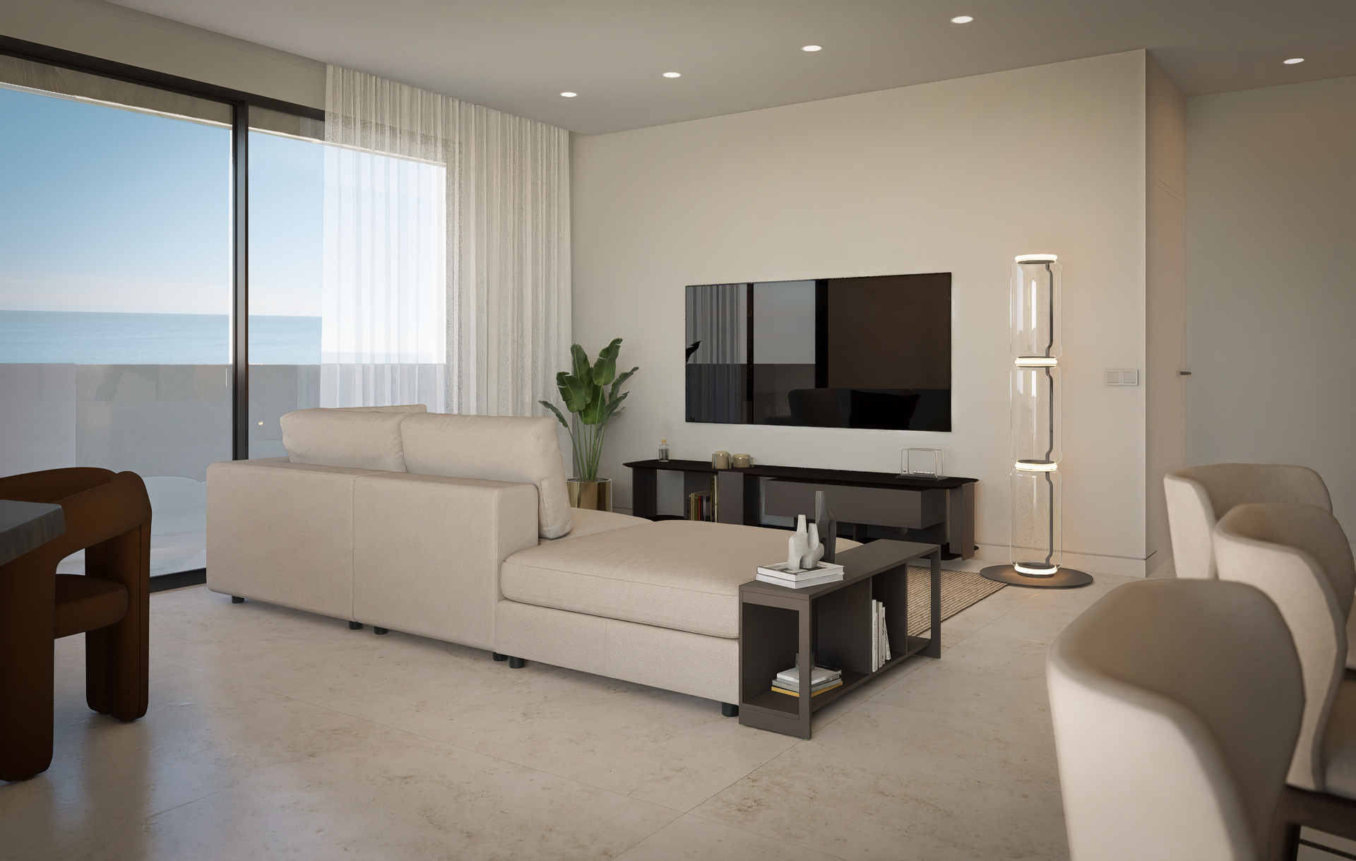 Pool area in apartment for sale in Calpe