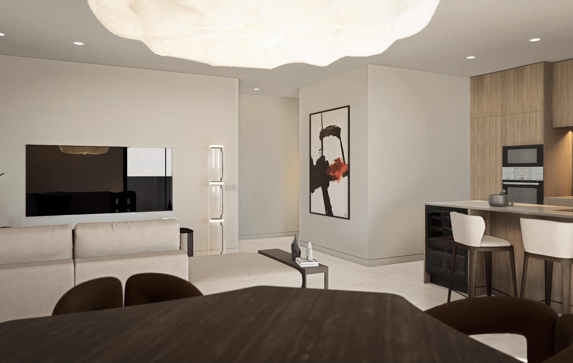 Dining area in penthouse for sale in Calpe