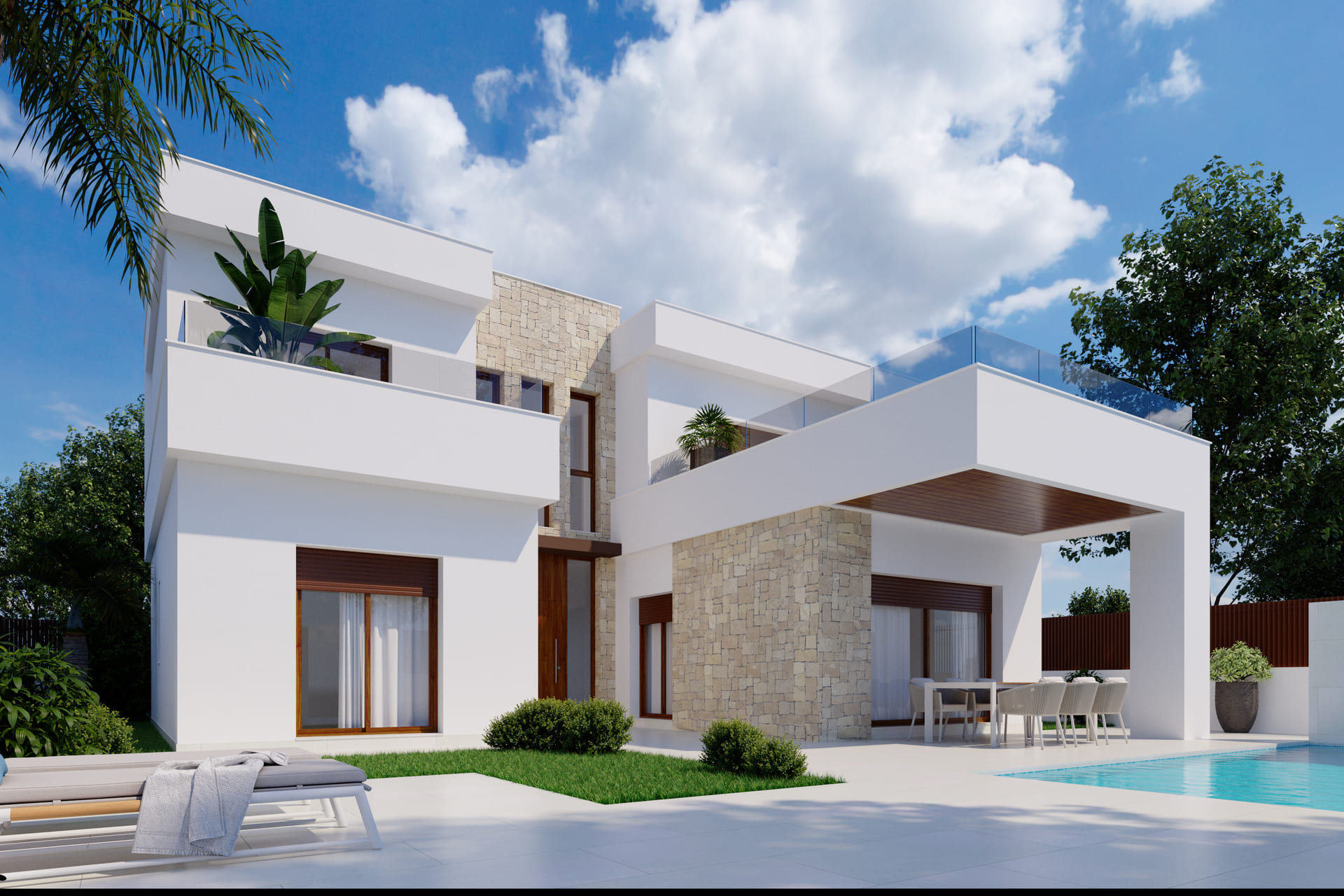 Garden in villa for sale in Orihuela Costa