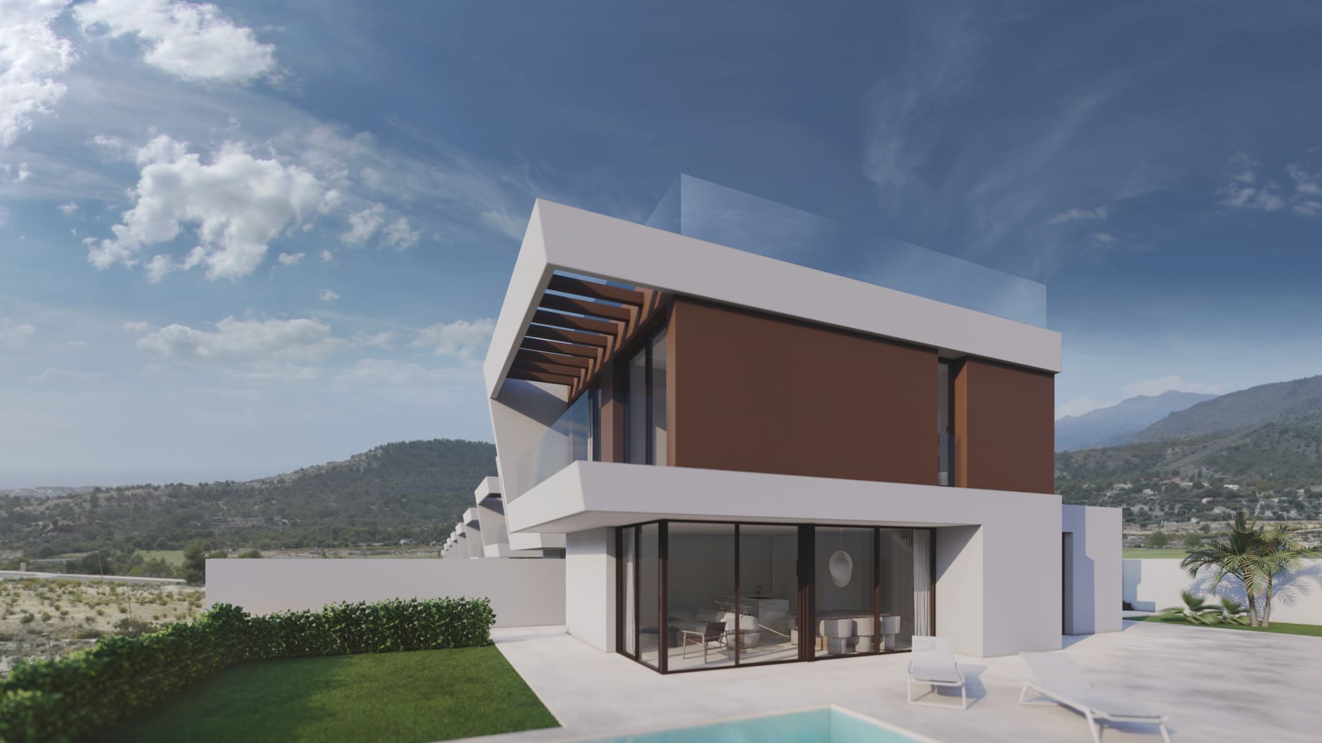 Terrace in villa for sale in Finestrat
