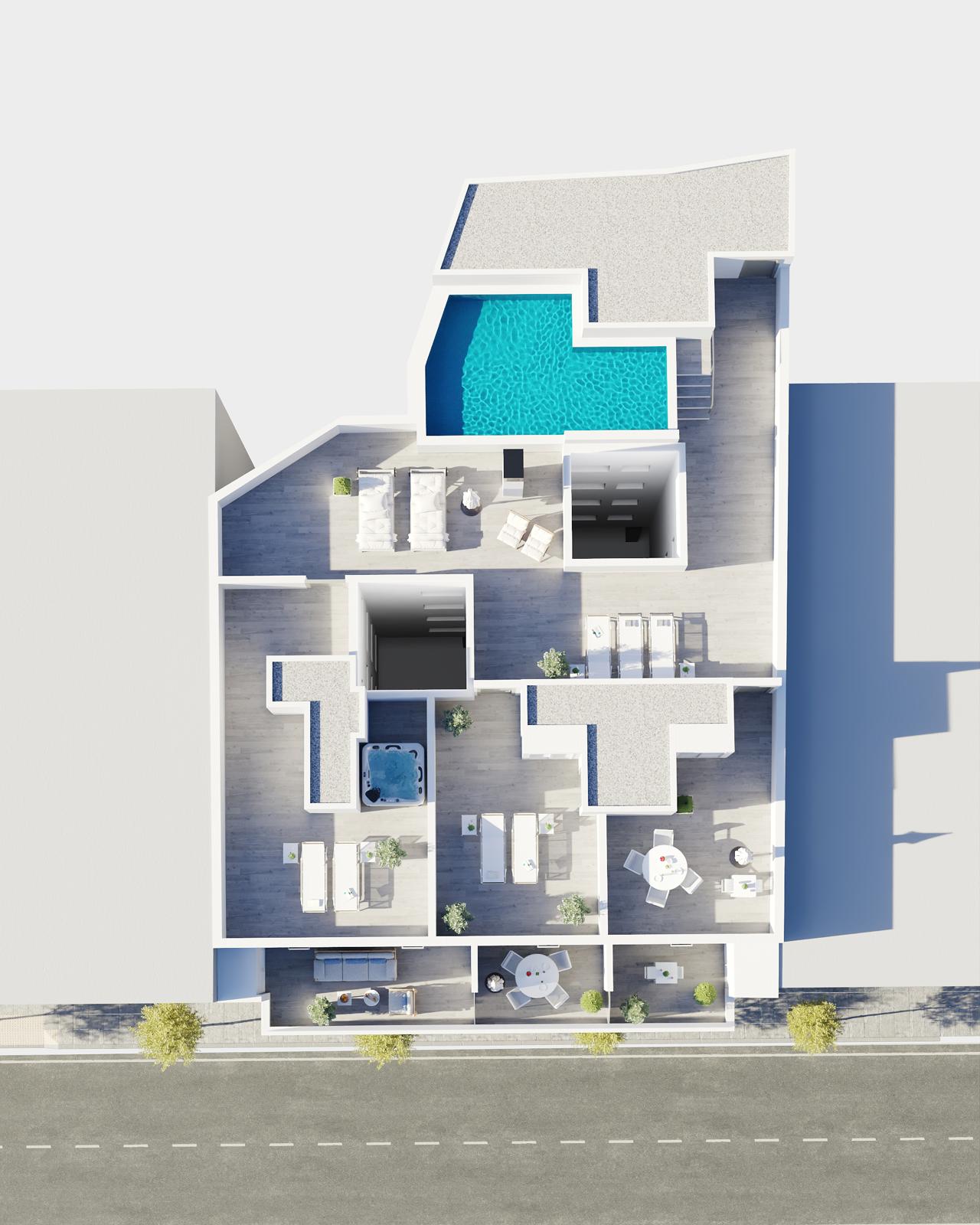 Garden in apartment for sale in Torrevieja