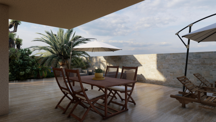 Pool area in villa for sale in Pilar de la Horadada