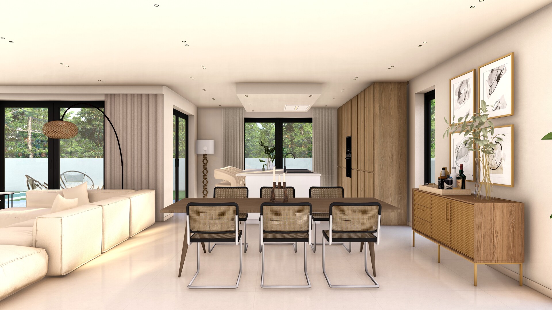 Pool area in villa for sale in Finestrat