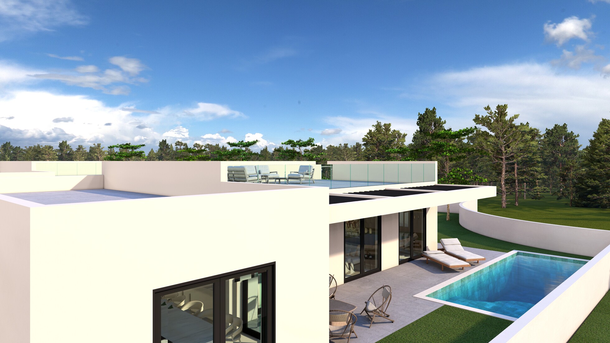 Master bedroom in villa for sale in Finestrat