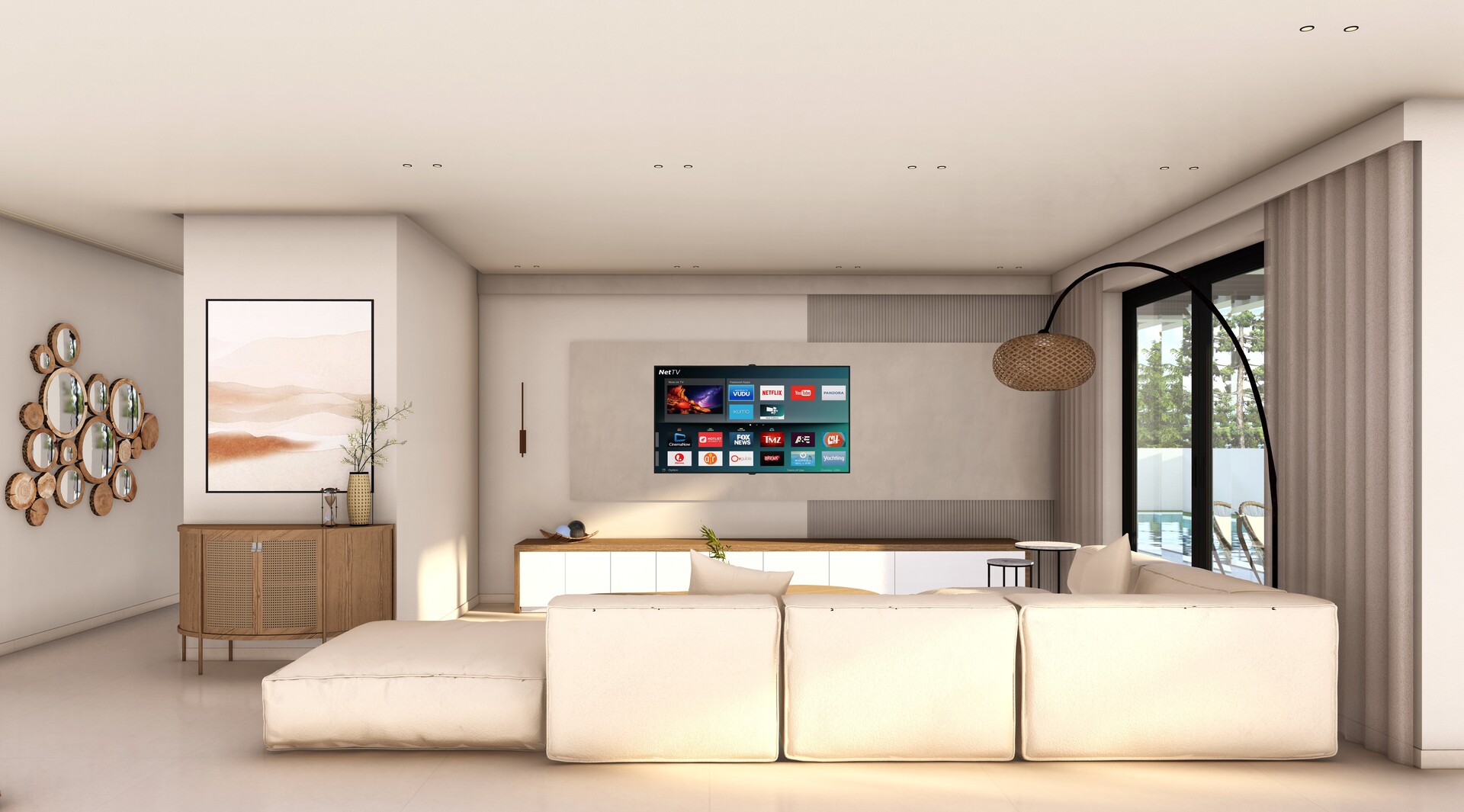 Pool area in villa for sale in Finestrat