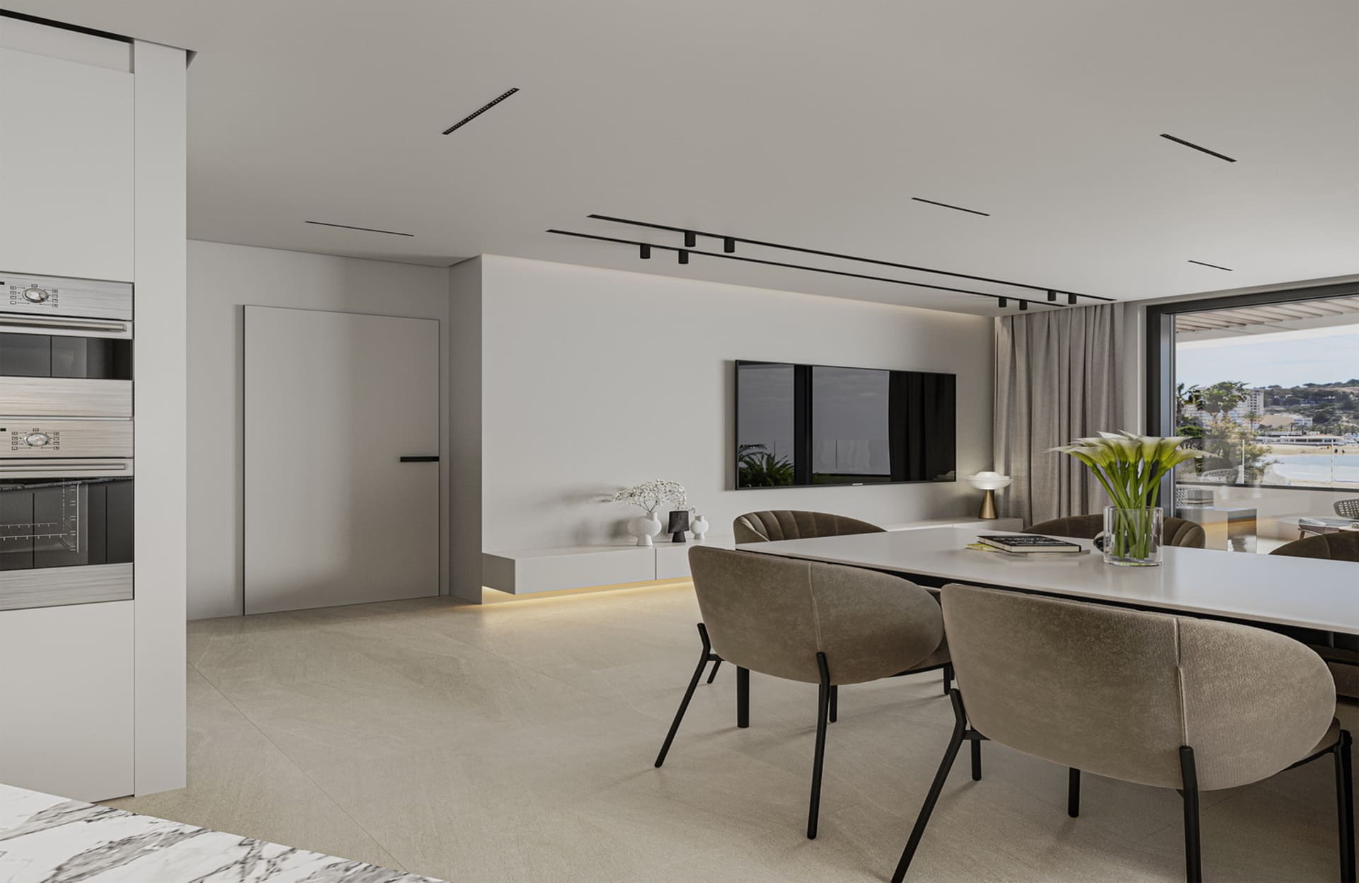 Living room in apartment for sale in Calpe