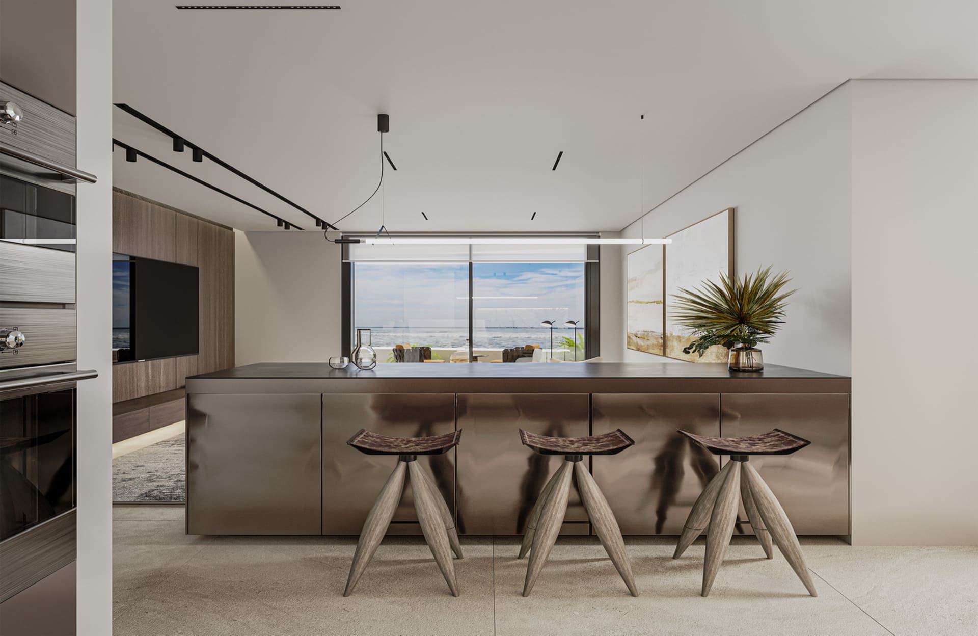 Pool area in apartment for sale in Calpe